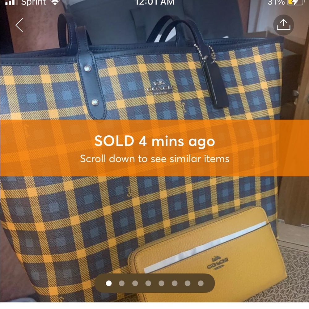 🆕SOLD SOLD Coach Tote and Matching Wallet - Picture 1 of 11